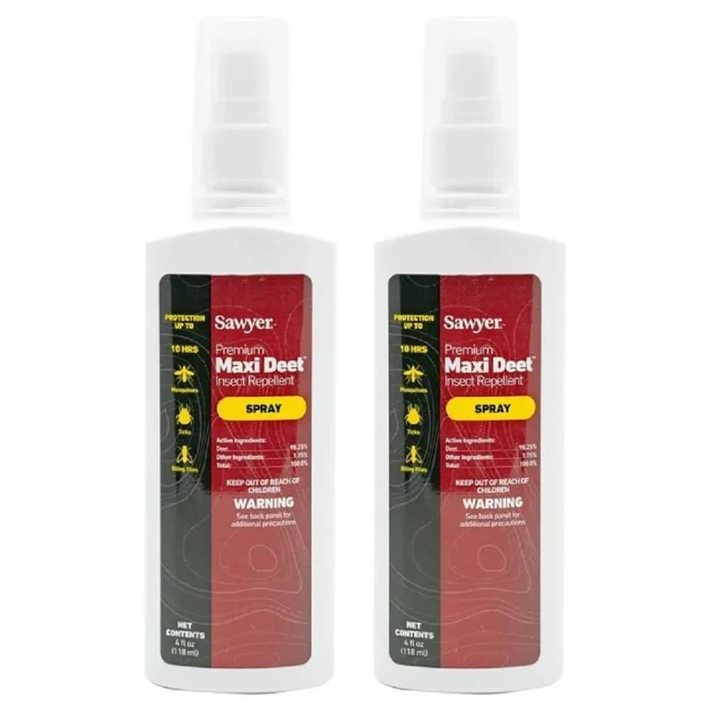 Sawyer Products Maxi DEET Insect Repellent Pump Spray 118ml (4 Fl Oz) | 10 Hours Protection Against Mosquitoes, Ticks, Fleas — White