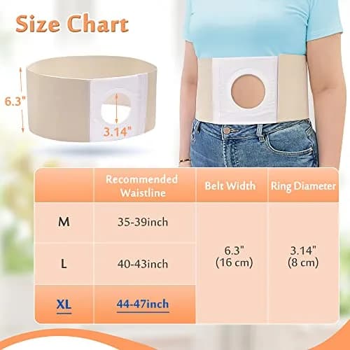 Mybow Ostomy Belt Hernia Support for Men & Women, XL 40-43 Inch Waist | Post-Operative Abdominal Binder thumbnail 6