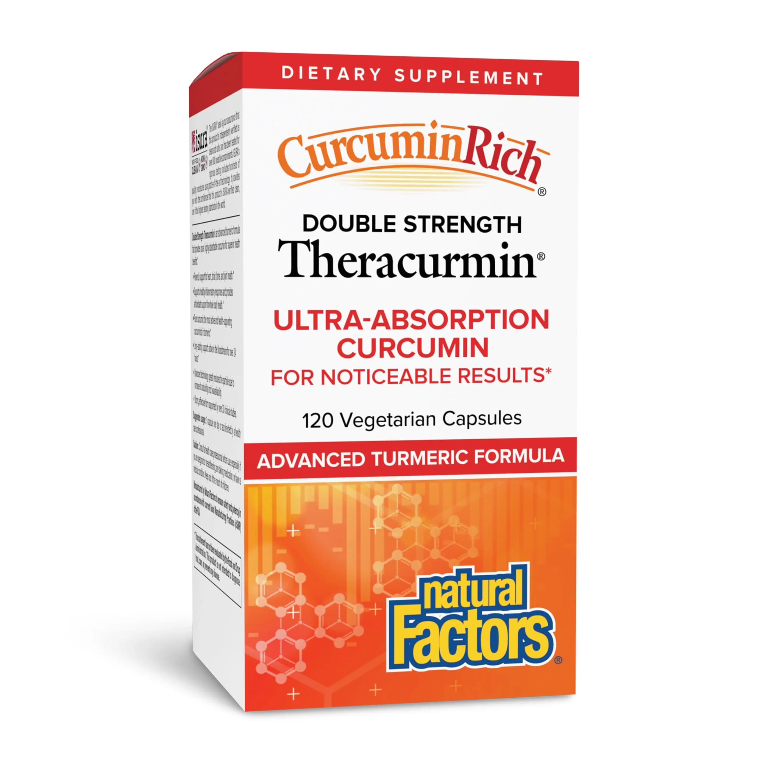 Natural Factors CurcuminRich Double Strength Theracurmin 120 Capsules | Supports Joint & Heart Health - main product image