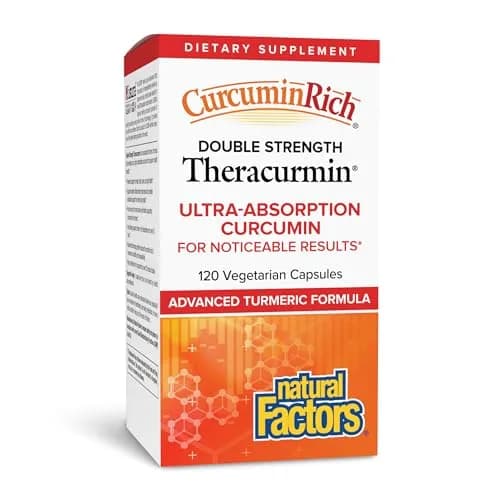 Natural Factors CurcuminRich Double Strength Theracurmin 120 Capsules | Supports Joint & Heart Health thumbnail 1