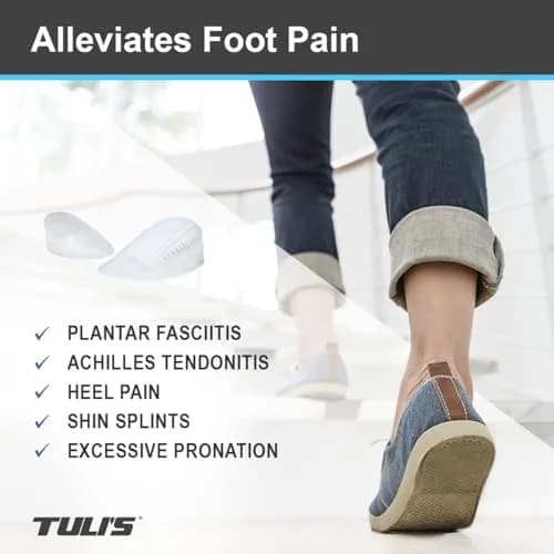 Tuli's Classic Gel Heel Cups for Plantar Fasciitis, 2 Pairs, Regular | #1 Podiatrist Recommended for Heel Pain Relief thumbnail 3