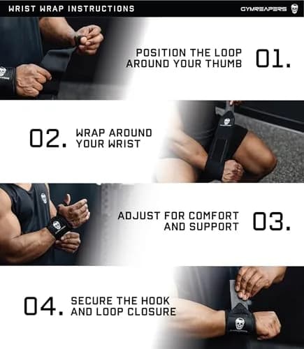 Gymreapers 18" Competition Grade Wrist Wraps | IPF Approved Heavy Duty Support thumbnail 5