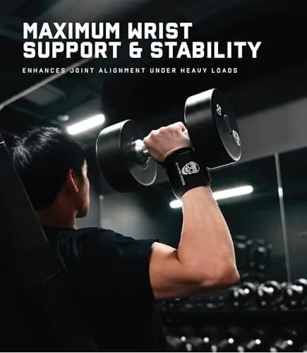 Gymreapers 18" Competition Grade Wrist Wraps | IPF Approved Heavy Duty Support thumbnail 2