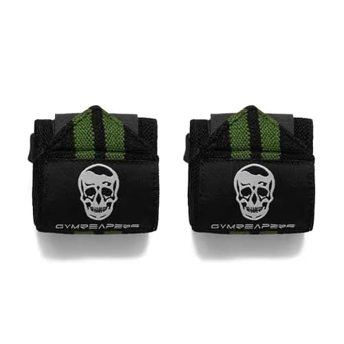 Gymreapers Competition Grade 18" Wrist Wraps | Military Green, Professional Quality Wrist Support with Heavy Duty Thumb Loop thumbnail 7