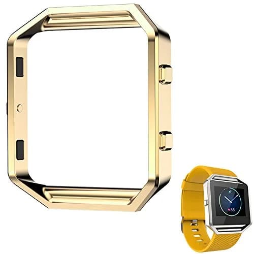 AISPORTS Stainless Steel Watch Frame for Fitbit Blaze (Gold) | Protects Your Smartwatch thumbnail 1