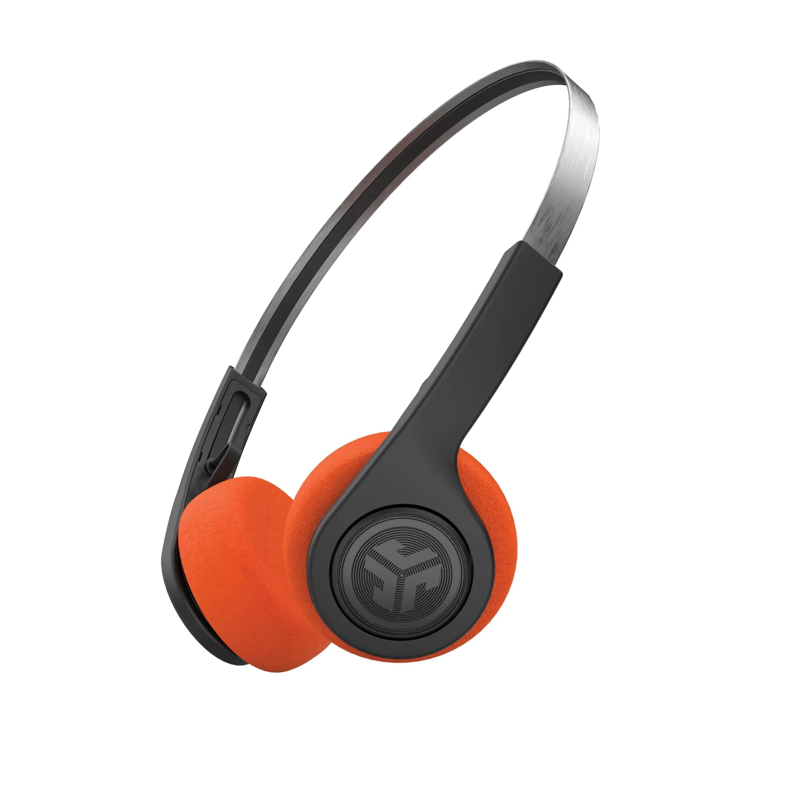 JLab Rewind 2 Retro Wireless On-Ear Headphones | 20+ Hour Playtime, EQ3 Sound, Google Fast Pair — Black