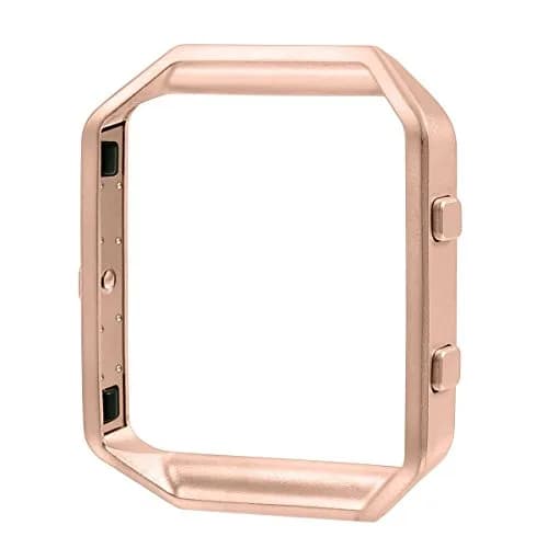 AISPORTS Rose Gold Fitbit Blaze Frame | Stainless Steel Metal Watch Frame Holder Shell Replacement Housing Protective Case Cover for Fitbit Blaze Smart Watch thumbnail 2