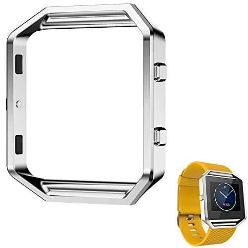 AISPORTS Silver Stainless Steel Frame for Fitbit Blaze Smartwatch | Compatible with Fitbit Blaze Only thumbnail 1