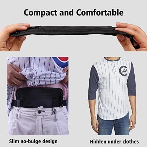 LANNEY RFID Blocking Money Belt Waist Wallet with 10 Card Sleeves | Waterproof Hidden Stash for Travel thumbnail 3