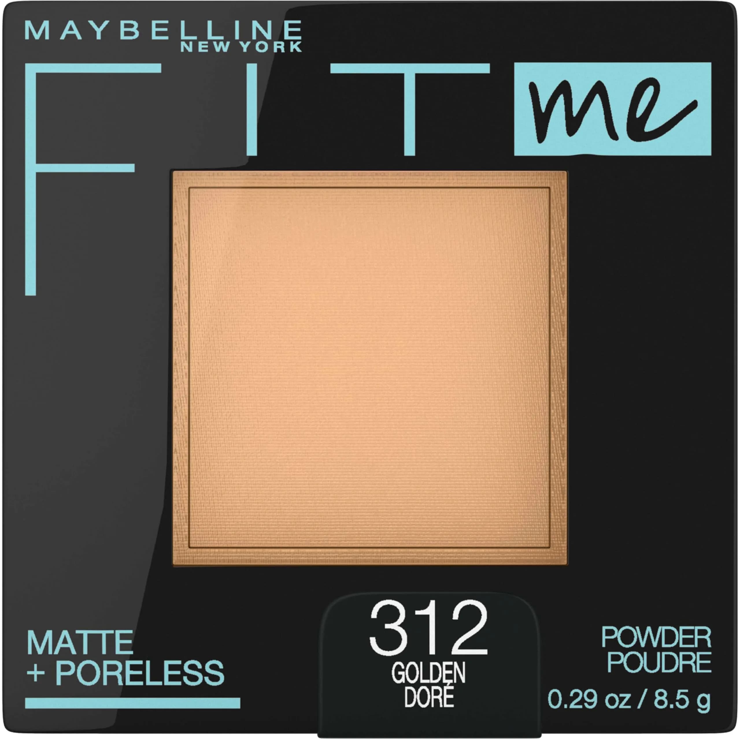 Maybelline Fit Me Matte + Poreless Pressed Face Powder Makeup & Setting Powder Golden 0.29 oz (8.2 g) | Shine Control for Normal to Oily Skin