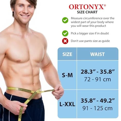 ORTONYX Umbilical Hernia Belt for Women and Men, Abdominal Support, S-M | Adjustable, Lightweight & Discreet thumbnail 6