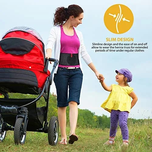 ORTONYX Umbilical Hernia Belt for Women and Men, Abdominal Support, S-M | Adjustable, Lightweight & Discreet thumbnail 7
