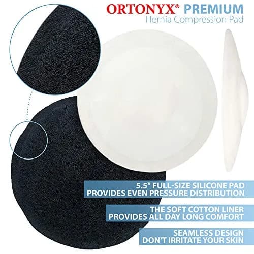 ORTONYX Umbilical Hernia Belt for Women and Men, Abdominal Support, S-M | Adjustable, Lightweight & Discreet thumbnail 4