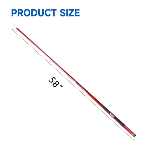 GSE Games & Sports Expert Red 18oz 2-Piece Fiberglass Graphite Composite Pool Cue Stick | 156 cm (58") Length thumbnail 4