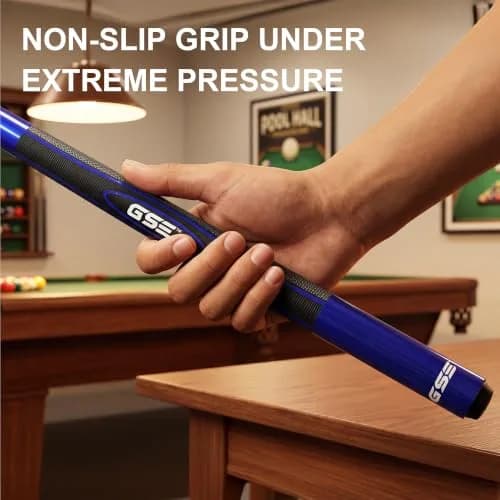 GSE Games & Sports Expert Blue 20oz 58" 2-Piece Fiberglass Graphite Composite Pool Cue Stick | Warp-Resistant Construction thumbnail 6