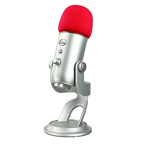 YOUSHARES Foam Microphone Windscreen for Blue Yeti, Yeti Pro, MXL, Audio Technica - Red (7.8cm / 3.1in) thumbnail 4