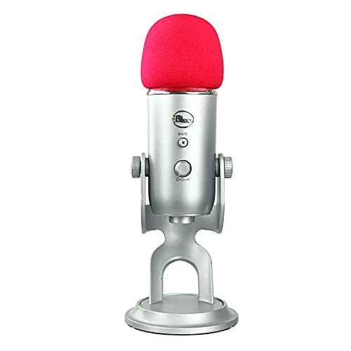 YOUSHARES Foam Microphone Windscreen for Blue Yeti, Yeti Pro, MXL, Audio Technica - Red (7.8cm / 3.1in) thumbnail 3