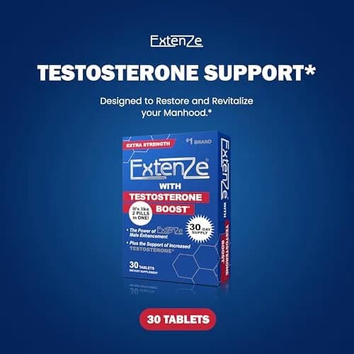 ExtenZe Testosterone Boost Tablets 30 Count | Supports Energy & Vitality thumbnail 4