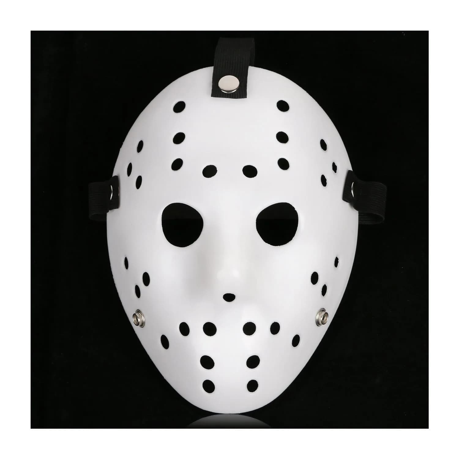 CASA CLAUSI Hockey Mask Horror Halloween Costume Prop White | Lightweight, Adjustable, Breathable - main product image