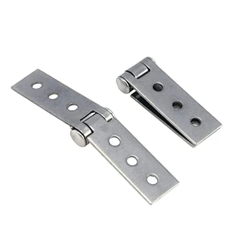S SYDIEN Silver Folding Butt Hinges 2Pcs 84mm (3.31'') | Heavy Duty Stainless Steel Door Hinges for Cabinets & Windows thumbnail 7