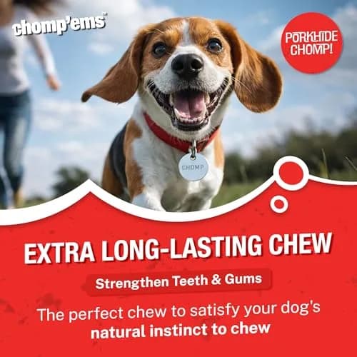 CHOMP 'EMS Purehide Bacon Flavored Sticks 8.5 oz | Long-Lasting, Protein-Rich Dog Chews thumbnail 4