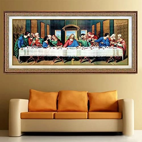 pigpigboss The Last Supper 5D Diamond Painting Art Kit 80x30cm (31.5x11.8 inches) | Religious Artwork for Home Decor thumbnail 3