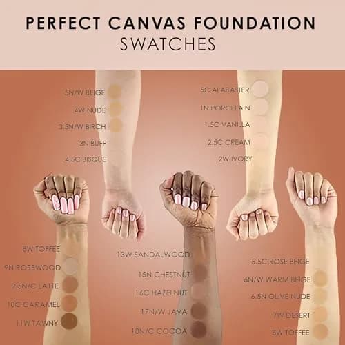 TEMPTU Perfect Canvas Hydra Lock Foundation Toffee 29.57ml (1 Fl Oz) | Hydrating Long-Wear Natural Finish thumbnail 3
