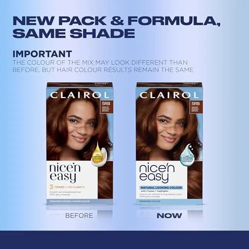 Clairol Nice'n Easy 5RB Medium Reddish Brown Permanent Hair Dye, 6.26 Fl Oz (3 Pack) thumbnail 2