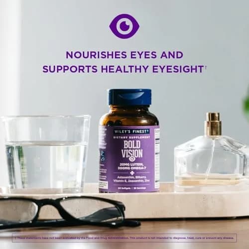 Wiley's Finest Wild Alaskan Fish Oil Bold Vision, 60 Softgels | Eye & Vision Support with Omega-7 & Lutein thumbnail 6