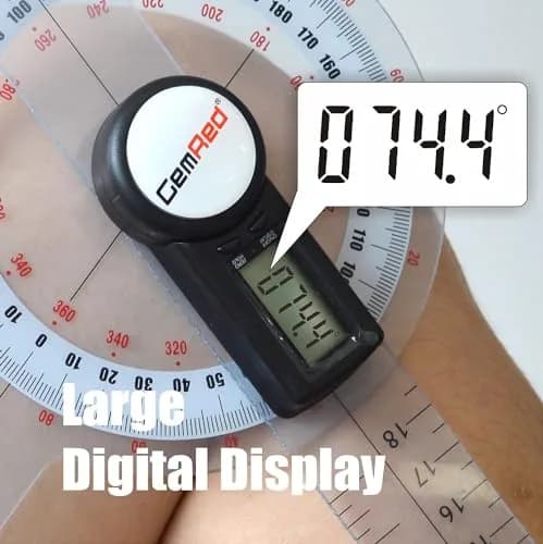 GemRed 12-Inch Digital Goniometer 300mm (11.81 inches) | Accurate Joint ROM Measurement Tool thumbnail 2