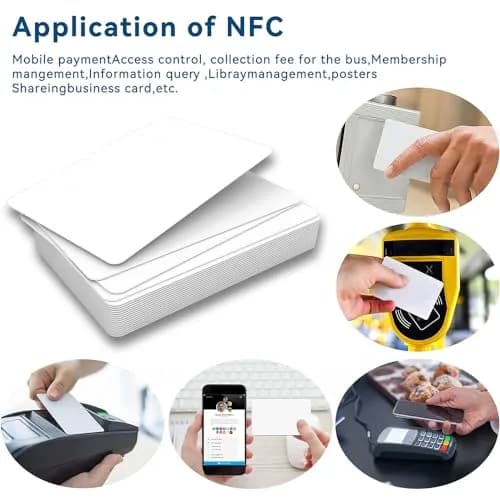 Timeskey NFC Inkjet NFC Cards 10pcs | Printable NTAG215 PVC Tags for Smartphones & NFC Devices thumbnail 7