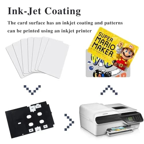 Timeskey NFC Inkjet NFC Cards 20pcs | NTAG215 Chip, Printable, Glossy Finish, PVC, Rectangular (85×54mm) thumbnail 4