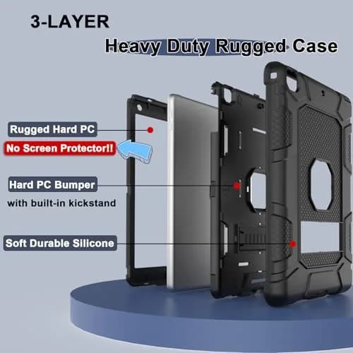 rantice iPad 6th/5th Gen Case 9.7 Inch | Heavy Duty Shockproof Rugged Cover with Kickstand thumbnail 5