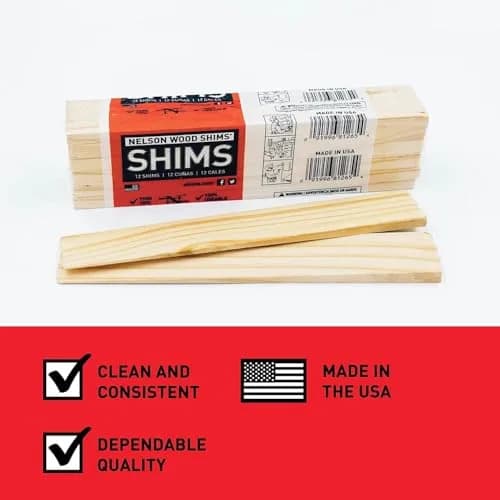 Nelson Wood Shims 8" | Kiln Dried Flat Wood for Leveling & Crafting thumbnail 5