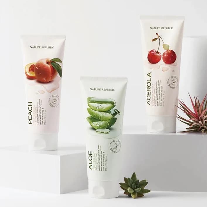 Nature Republic Fresh Herb Peach cleansing foam 170ml | Hydrating & Moisturizing Face Wash for All Skin Types thumbnail 5