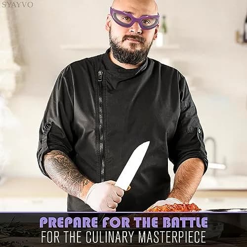 SYAYVO Onion Goggles for Cooking, Tear Free Cutting Glasses 5.6" X 1.7" X 4.8" Inch | Snug Fit for Clear Vision thumbnail 5