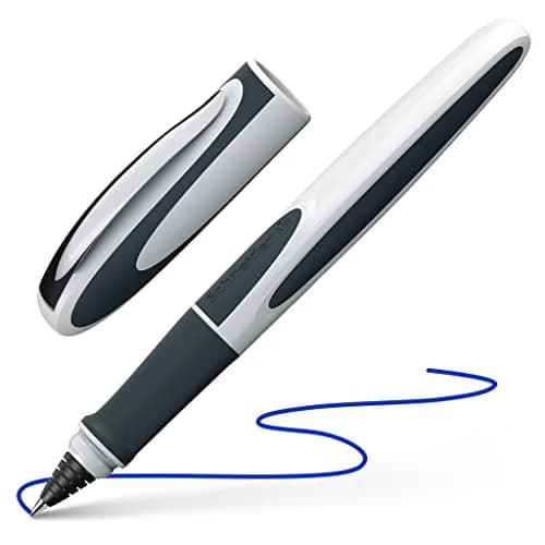 Schneider Ray Cartridge Rollerball Pen M (Medium), White/Dark Gray Barrel, Royal Blue Erasable Ink | 1.0mm Line Width thumbnail 1