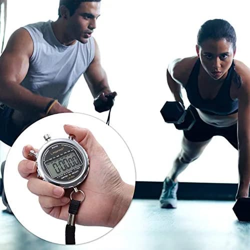 LAOPAO XJ-203 Digital Stopwatch Timer with Date & Alarm | 1/100th Second Precision, Stainless Steel Case, Daily Water Resistant (91g) thumbnail 7