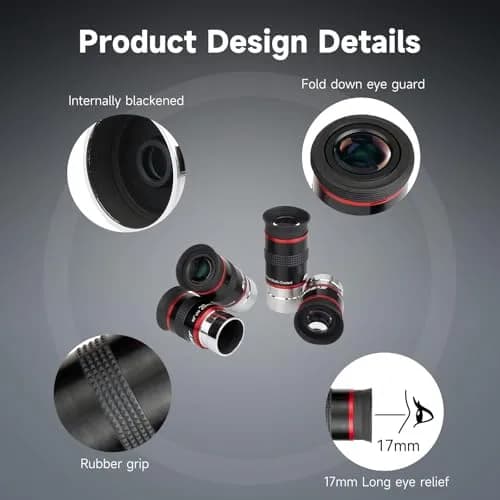 SVBONY 68° Ultra Wide Angle Telescope Eyepiece Set 6mm 9mm 15mm 20mm | 1.25" Barrel, Fully Multi-Coated Optics thumbnail 5