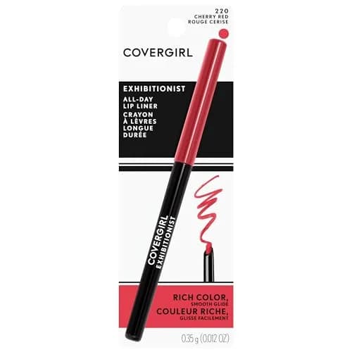 COVERGIRL Exhibitionist All-Day Lip Liner Cherry Red 220 | Smudge & Transfer Proof, Cruelty-Free thumbnail 5
