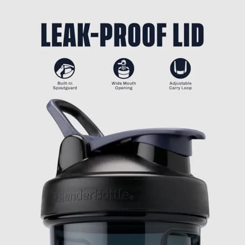 BlenderBottle ProSeries Tritan Shaker Bottle 28 oz (794 ml) Black | Leak-Proof Mixing for Protein Shakes & Smoothies thumbnail 3
