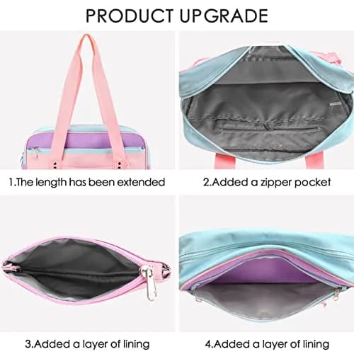 STEAMEDBUN Kawaii Ita Bag Japanese School Bag Blue Heart Tote Bag 37.6cm (14.8 inch) | Cute Anime Purse for Girls thumbnail 3