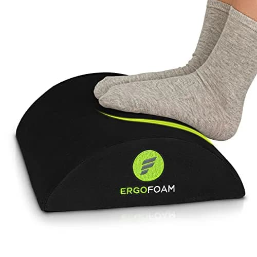 ErgoFoam Ergonomic Foot Rest Under Desk - Premium Velvet Foam Support for Lumbar & Back Pain thumbnail 1