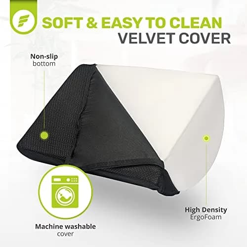 ErgoFoam Ergonomic Foot Rest Under Desk - Premium Velvet Foam Support for Lumbar & Back Pain thumbnail 7