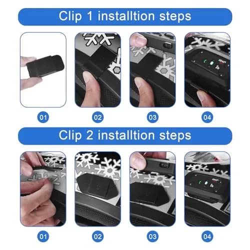 EJEAS V6 Pro Motorcycle Helmet Bluetooth Intercom 1200M 2-Way Headset (2-Pack, Black) thumbnail 8
