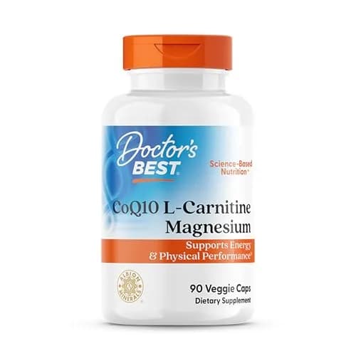 Doctor's Best CoQ10 L-Carnitine Magnesium Supplement 90 Veg Caps | Energy & Exercise Support for Men & Women thumbnail 1