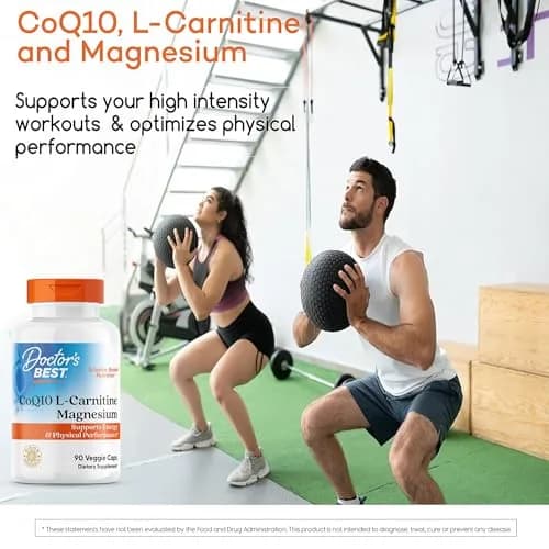 Doctor's Best CoQ10 L-Carnitine Magnesium Supplement 90 Veg Caps | Energy & Exercise Support for Men & Women thumbnail 4