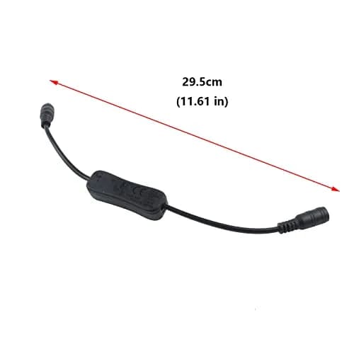 Antrader 6pcs DC Inline On/Off Switch Cables 5.5x2.1mm Male to Female 29.5cm (11.6 Inch) | Control LED Lights Easily thumbnail 3