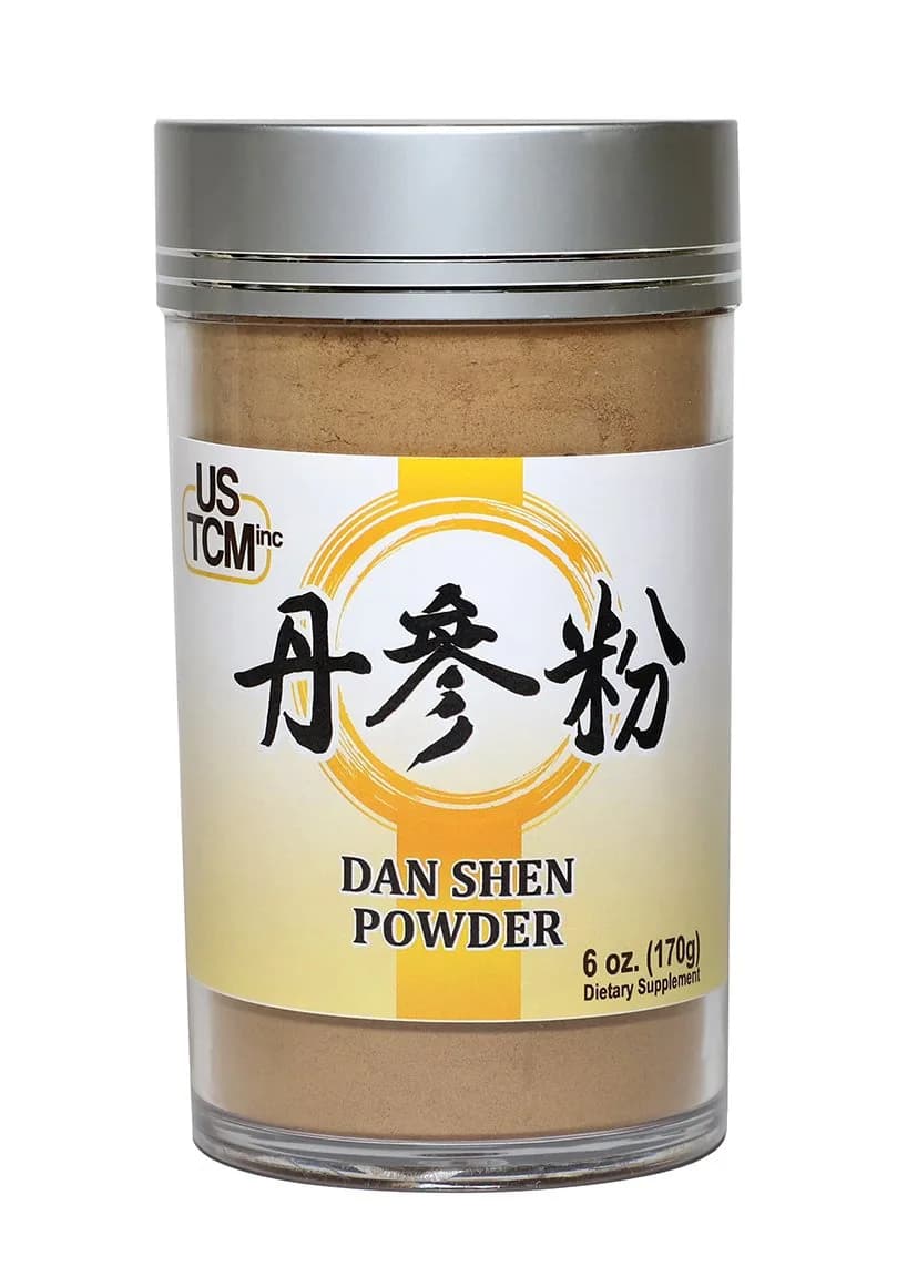 USTCM Dan Shen Powder Salvia Miltiorrhiza Red Sage Root 120 Mesh 113g (4oz) — 6 Ounce