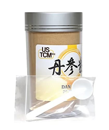 USTCM Dan Shen Powder Salvia Miltiorrhiza Red Sage Root Powder 170g (6oz) | Authentic Herbal Supplement Imported for India thumbnail 3